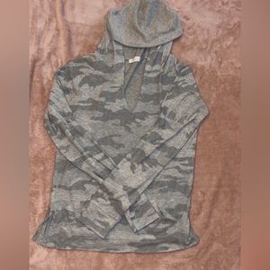 Super Soft V Neck Pullover with Hood